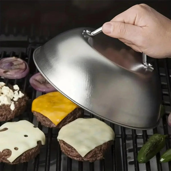 9inch Stainless Steel Oven Squeegee Cover Perfect Barbecue Tools Accessory for Outdoor Camping Picnics bbq grill barbeque - Vogue Vista UK