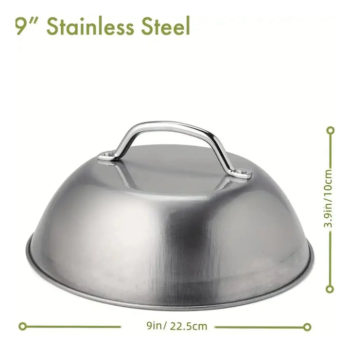 9inch Stainless Steel Oven Squeegee Cover Perfect Barbecue Tools Accessory for Outdoor Camping Picnics bbq grill barbeque - Vogue Vista UK