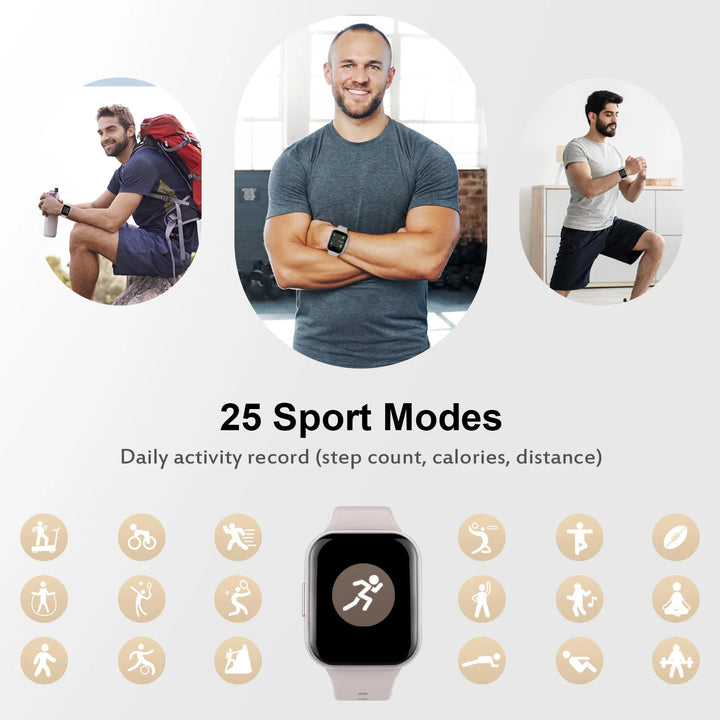 Smart Watch, Fitness Tracker Watch for Men Women, 1.69'' Touch Smartwatch Fitness Watch with Pedometer/Sleep Monitor. - Vogue Vista UK