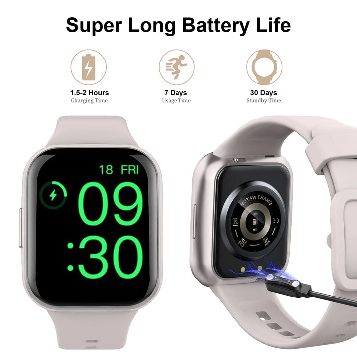 Smart Watch, Fitness Tracker Watch for Men Women, 1.69'' Touch Smartwatch Fitness Watch with Pedometer/Sleep Monitor. - Vogue Vista UK