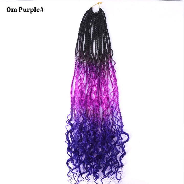 Crochet Box Braids With Curly Ends 14 18 24 Inches Black Goddess Box Braids Crochet Hair syntheitic hair Extensions for Women - Vogue Vista UK