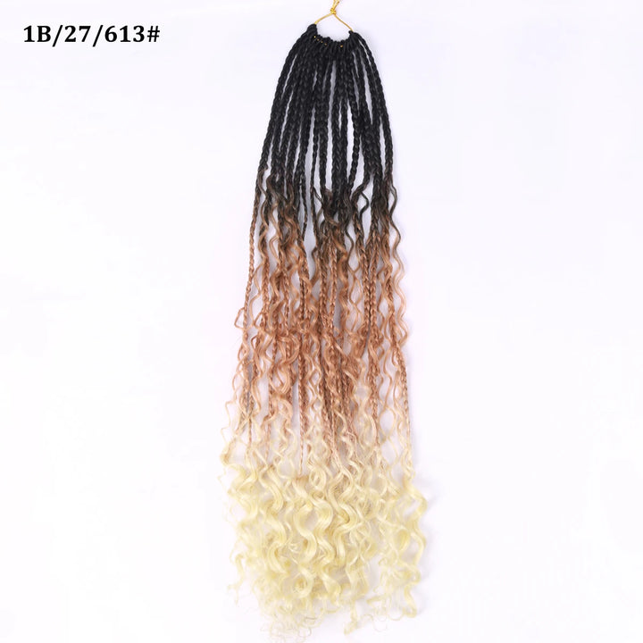 Crochet Box Braids With Curly Ends 14 18 24 Inches Black Goddess Box Braids Crochet Hair syntheitic hair Extensions for Women - Vogue Vista UK