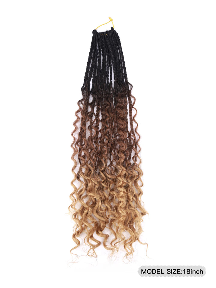 Crochet Box Braids With Curly Ends 14 18 24 Inches Black Goddess Box Braids Crochet Hair syntheitic hair Extensions for Women - Vogue Vista UK
