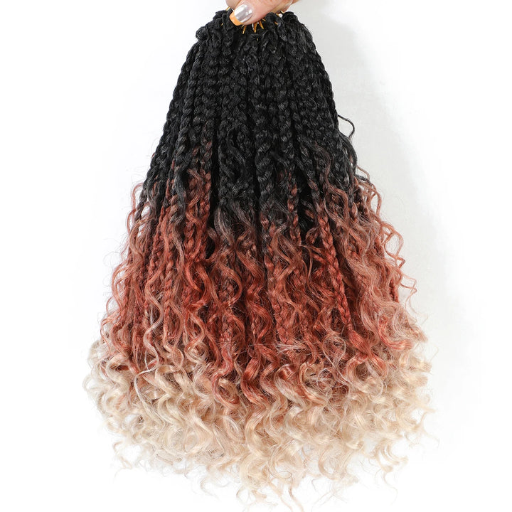 Goddess Box Braids Crochet Hair Bohomian Box Braids synthetic Crochet Hair for Black Women, Pre-Looped Crochet Braids - Vogue Vista UK