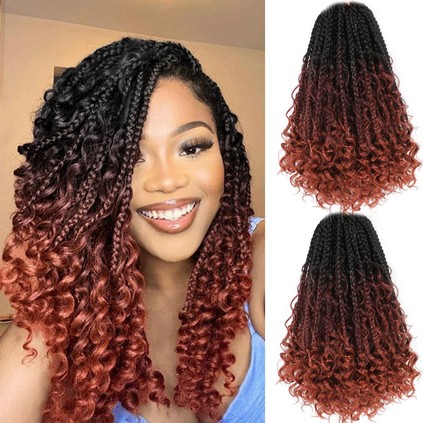 Goddess Box Braids Crochet Hair Bohomian Box Braids synthetic Crochet Hair for Black Women, Pre-Looped Crochet Braids - Vogue Vista UK