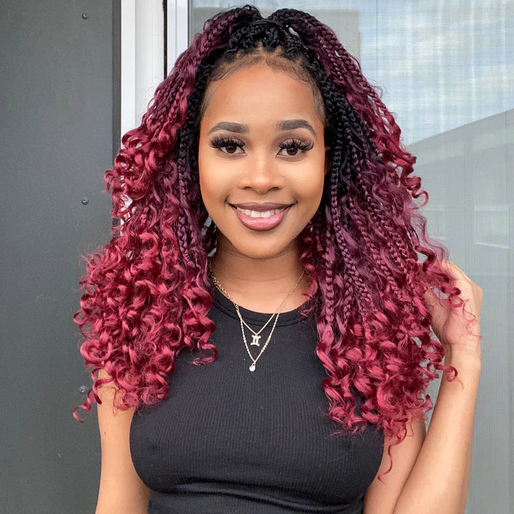 Goddess Box Braids Crochet Hair Bohomian Box Braids synthetic Crochet Hair for Black Women, Pre-Looped Crochet Braids - Vogue Vista UK