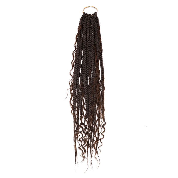 24 inch Goddess Pre Stretched Synthetic Braiding Hair Crochet Hair for Women Crochet Box Braids Pre-looped Boho Box Braids - Vogue Vista UK