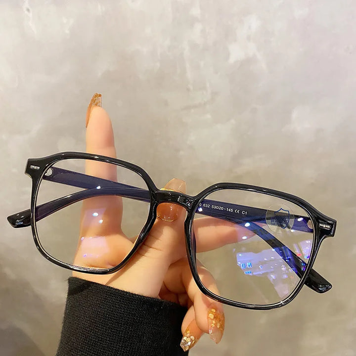 Square polygon Frame Plain glasses blue membrane Glasses all can match Men Women Fashion glasses lenses Blocking Glasses Eyewear - Vogue Vista UK