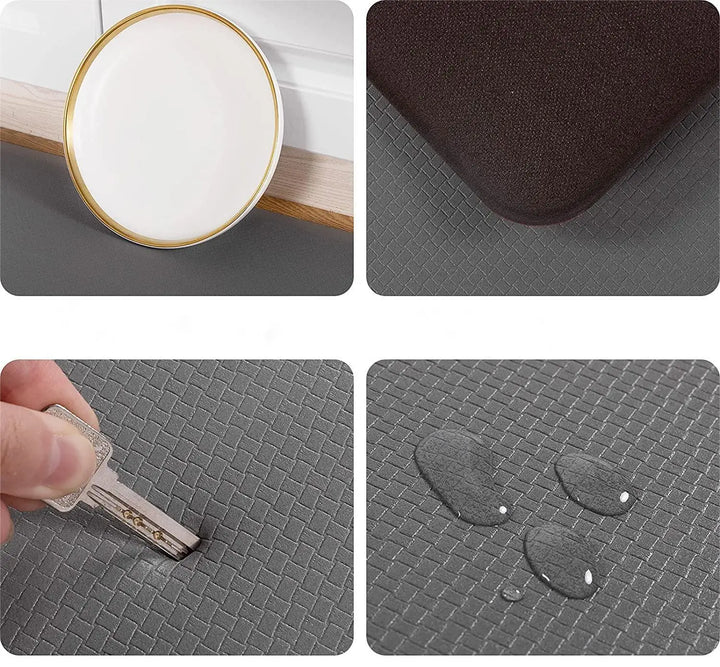 Anti-Fatigue Standing Mat, Kitchen Mat with PVC Waterproofing, Non-Slip Kitchen Rug - Vogue Vista UK