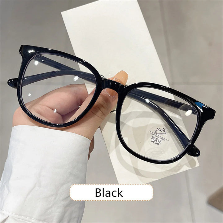 Retro Square Glasses Ultra-light Transparent Frame Eyewear Anti-blue Light Flat Glasses Korean Popular Decoration Eyeglasses - Vogue Vista UK