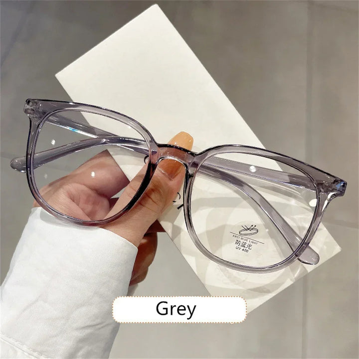 Retro Square Glasses Ultra-light Transparent Frame Eyewear Anti-blue Light Flat Glasses Korean Popular Decoration Eyeglasses - Vogue Vista UK