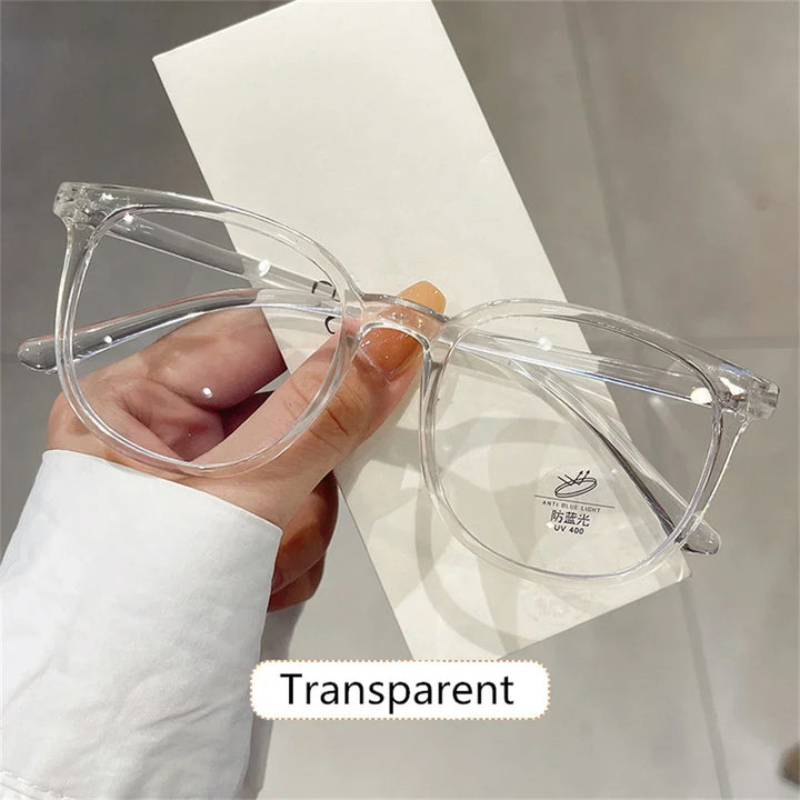 Retro Square Glasses Ultra-light Transparent Frame Eyewear Anti-blue Light Flat Glasses Korean Popular Decoration Eyeglasses - Vogue Vista UK