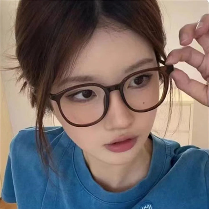 Retro Square Glasses Ultra-light Transparent Frame Eyewear Anti-blue Light Flat Glasses Korean Popular Decoration Eyeglasses - Vogue Vista UK