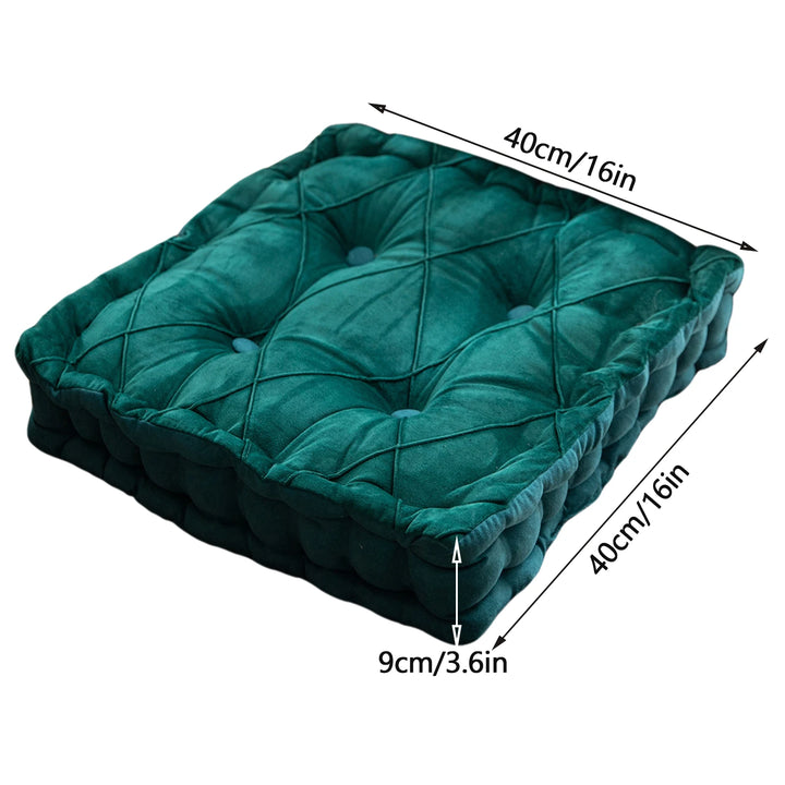 Dutch Velvet Thickened Chair Cushion Armchair Booster Cushion Seat Pad Jacquard Seat Riser Cushion for Chair Floor with Handles - Vogue Vista UK