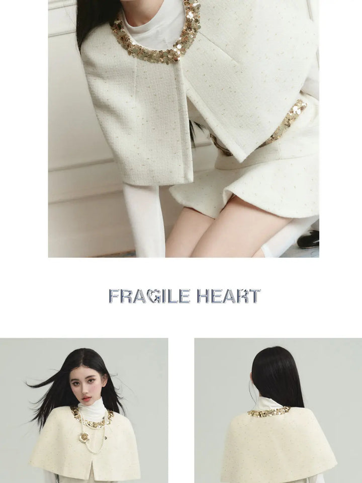 Autumn Women Clothing High end Socialite Temperament Cloak Camisole Dress Set Slimming Short Dress Two Piece Sets Women Outfits - Vogue Vista UK