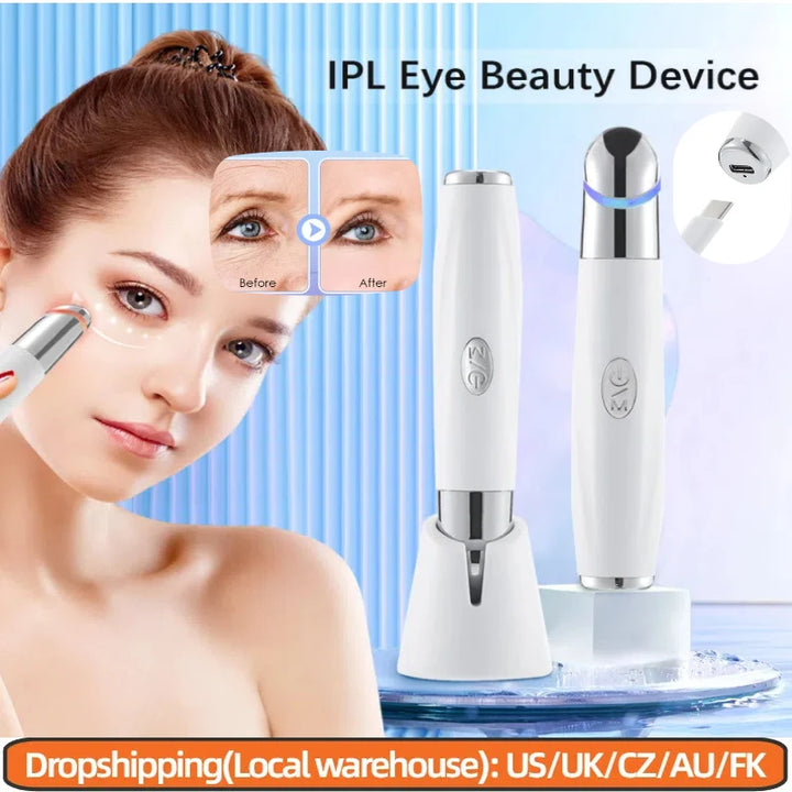 EMS Micro-current Neck Face Beauty Device LED IPL Skin Rejuvenation Cleaning Double Chin Removal Facial Lifting Firming Massager - Vogue Vista UK
