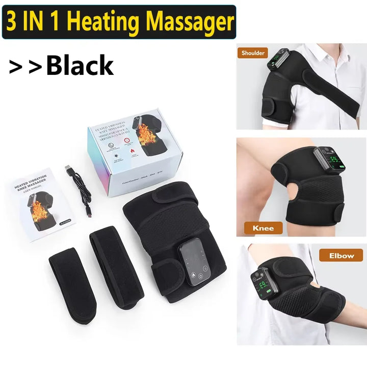 Electric Shoulder Temperature Massager Heating Pad Vibration Massage Support Belt Arthritis Relief Thermal Shoulder Brace - Vogue Vista UK