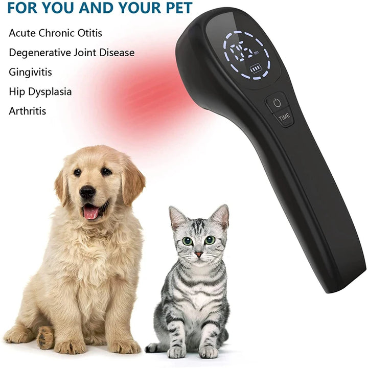 KTS 2X808nm Laser Therapy Device for Body Pain Relief Keen Pain Shoulder Sport Injuries Arthritis For Human Pet Wounds Healing - Vogue Vista UK