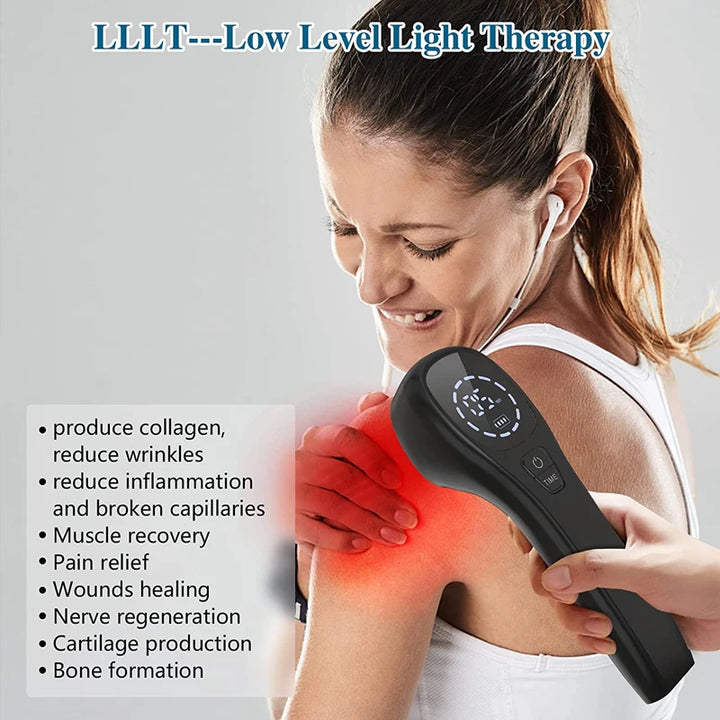 KTS 2X808nm Laser Therapy Device for Body Pain Relief Keen Pain Shoulder Sport Injuries Arthritis For Human Pet Wounds Healing - Vogue Vista UK