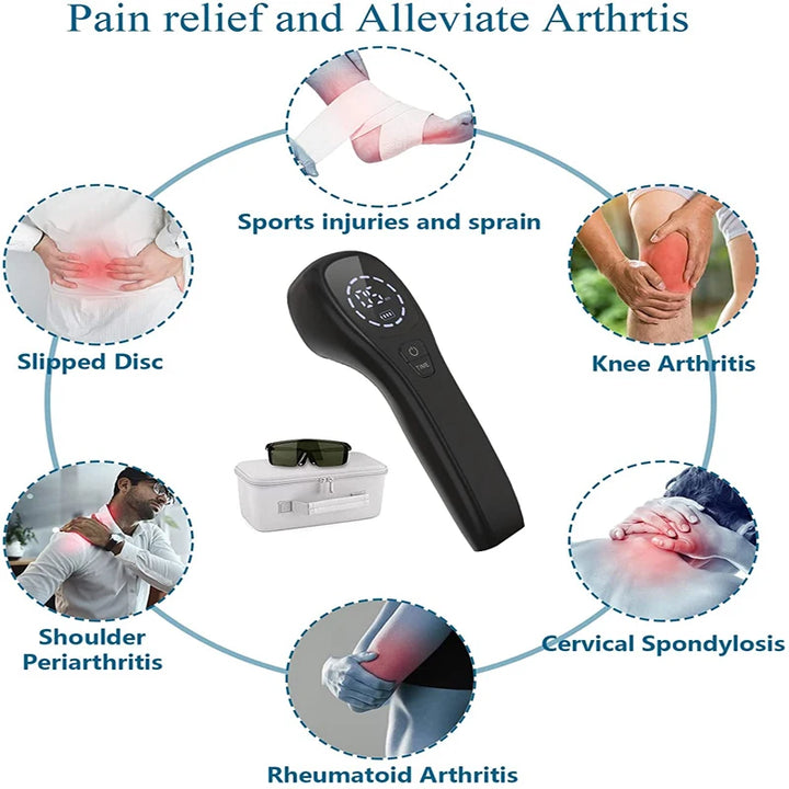 KTS 2X808nm Laser Therapy Device for Body Pain Relief Keen Pain Shoulder Sport Injuries Arthritis For Human Pet Wounds Healing - Vogue Vista UK