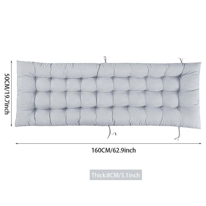 10CM Thick Premium Outdoor Sun Lounger Cushion Pad ,UV Resistant Non-Slip Polyester Fabric with Hip Support Design, Grey - Vogue Vista UK