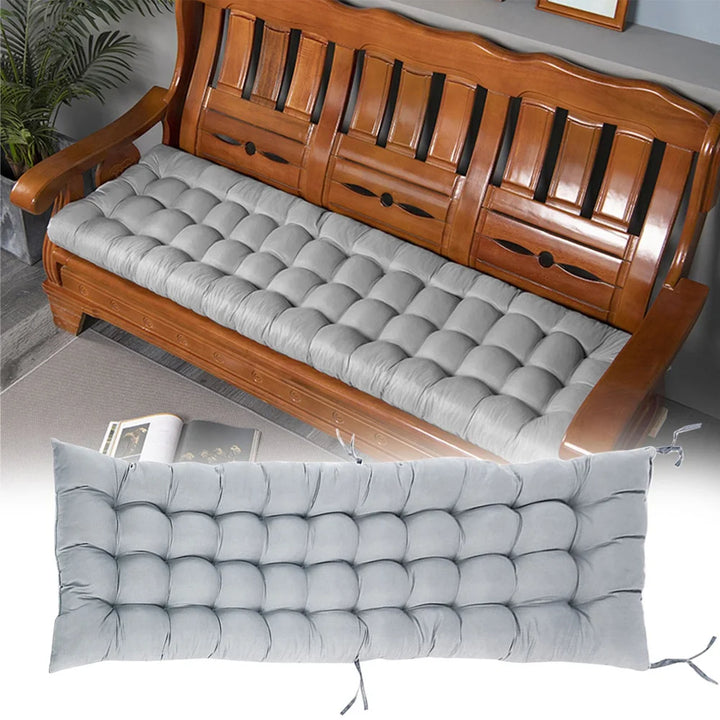 10CM Thick Premium Outdoor Sun Lounger Cushion Pad ,UV Resistant Non-Slip Polyester Fabric with Hip Support Design, Grey - Vogue Vista UK