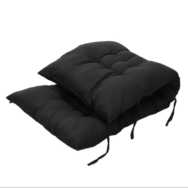 125cm Thick Soft Comfortable Chaise Lounge Chair Cushion, Black - Vogue Vista UK