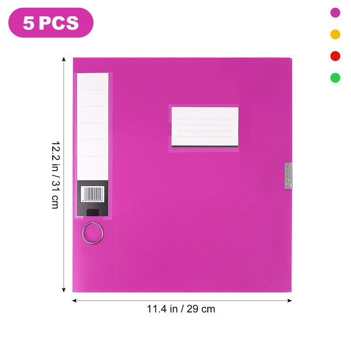 5Pcs File Holders Plastic Document Boxes Folding File Storage Cases Organizers File Boxes for School Office Storage Supplies - Vogue Vista UK