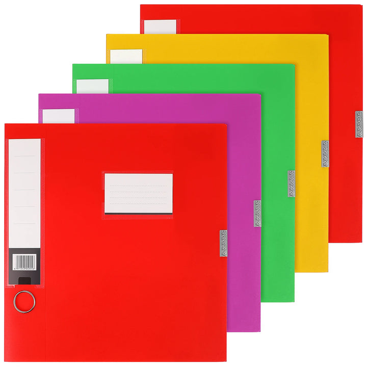 5Pcs File Holders Plastic Document Boxes Folding File Storage Cases Organizers File Boxes for School Office Storage Supplies - Vogue Vista UK