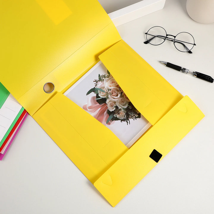 5Pcs File Holders Plastic Document Boxes Folding File Storage Cases Organizers File Boxes for School Office Storage Supplies - Vogue Vista UK