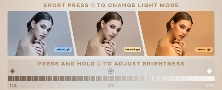 Bluetooth Hollywood Vanity Mirror with Lights, 58 × 45 cm Large LED Makeup Mirror with 15 Dimmable Bulbs, 3 Color Modes,USB Port - Vogue Vista UK