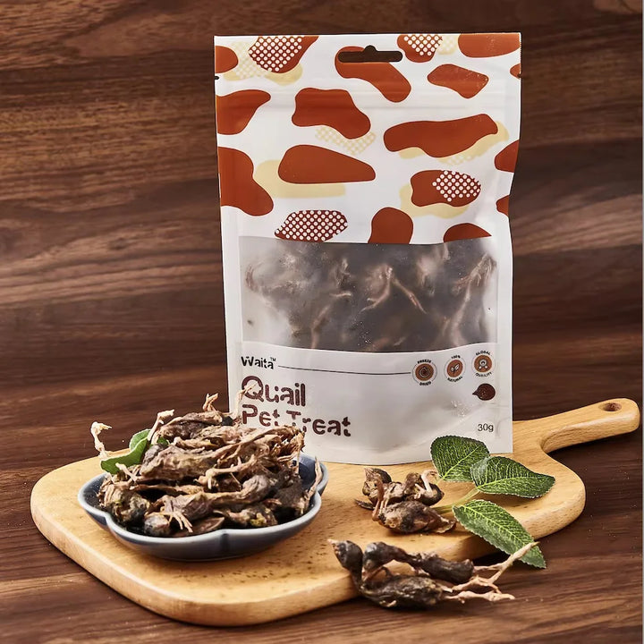 Dried Quail 30g Premium Pet Treats Cat Dog High Protein Nutrient - Vogue Vista UK