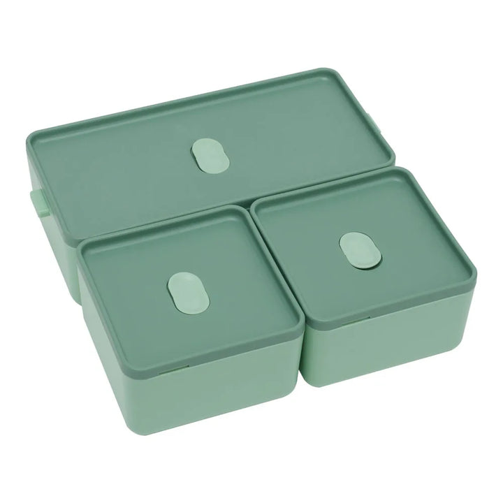 Dual-Layer Plastic Bento Lunch Box with Cutlery - Vogue Vista UK