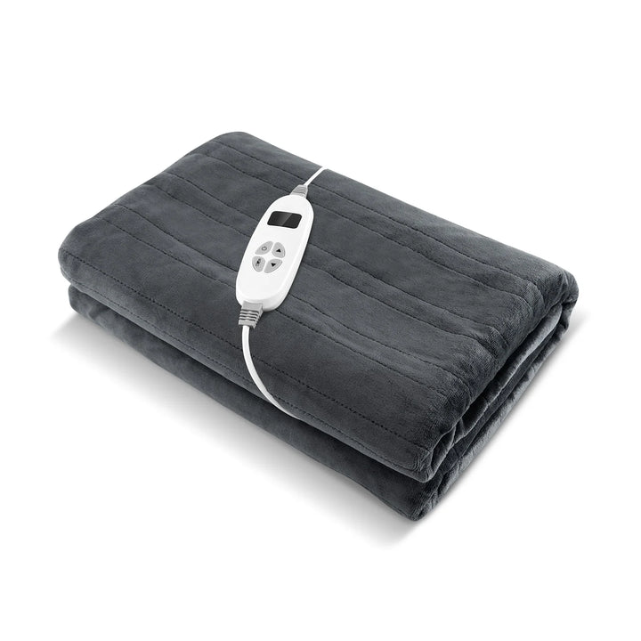 GOFLAME 180 x 130 cm Electric Heated Blanket Throw, Soft Fast Heating Blanket w/9 Heat Settings - Vogue Vista UK