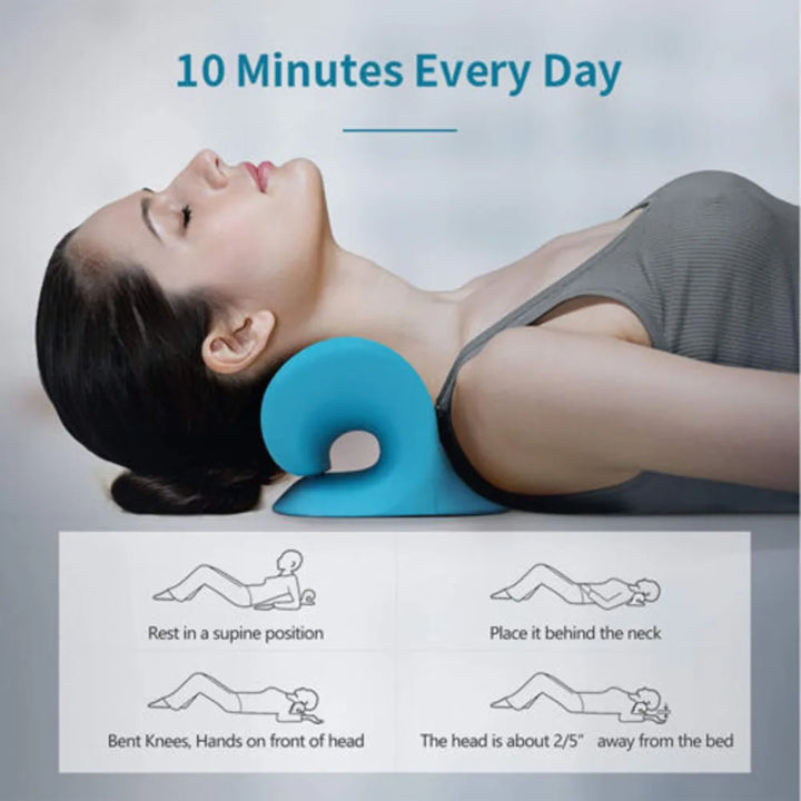 Traction Pillow Original Cloud Shape Neck Stretcher Cervical Pain Relief UK - Vogue Vista UK