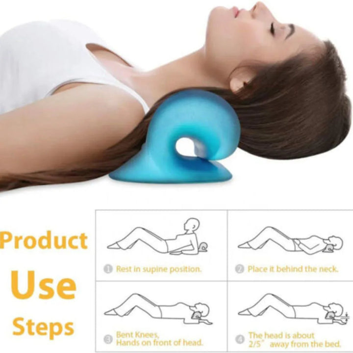 Traction Pillow Original Cloud Shape Neck Stretcher Cervical Pain Relief UK - Vogue Vista UK