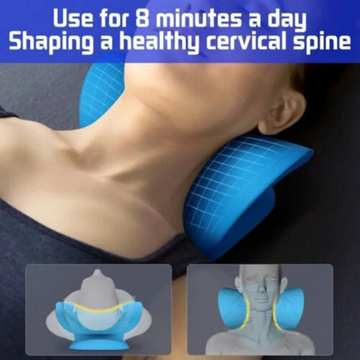 Traction Pillow Original Cloud Shape Neck Stretcher Cervical Pain Relief UK - Vogue Vista UK