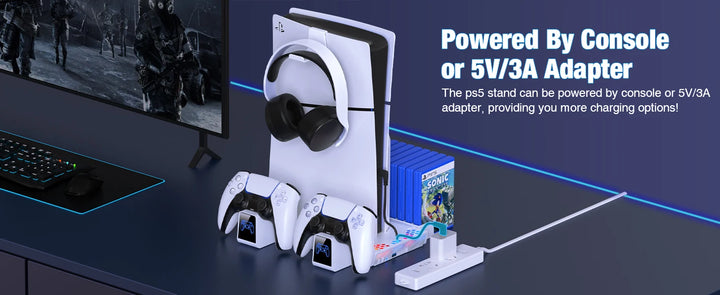 BEBONCOOL S3000 Cooling Vertical Stand For PlayStation 5 Slim DualSense Charger - Vogue Vista UK