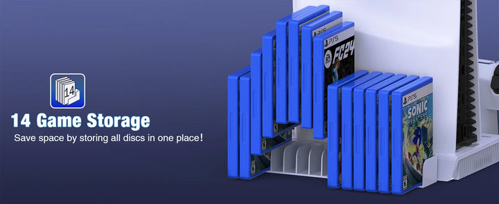 BEBONCOOL S3000 Cooling Vertical Stand For PlayStation 5 Slim DualSense Charger - Vogue Vista UK