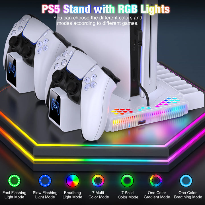 BEBONCOOL S3000 Cooling Vertical Stand For PlayStation 5 Slim DualSense Charger - Vogue Vista UK