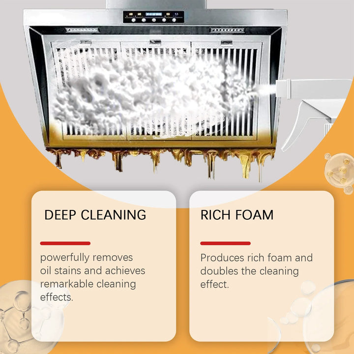 Jue Fish kitchen foam cleaner household kitchen range hood heavy oil stain foam cleaner oil stain - Vogue Vista UK