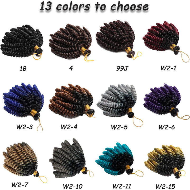 Benehair 6inch Short Jamacican Braids Crochet Hair Synthetic Ombre Black Brown Wine Red Curly Crochet braids for black women - Vogue Vista UK