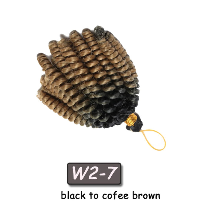 Benehair 6inch Short Jamacican Braids Crochet Hair Synthetic Ombre Black Brown Wine Red Curly Crochet braids for black women - Vogue Vista UK