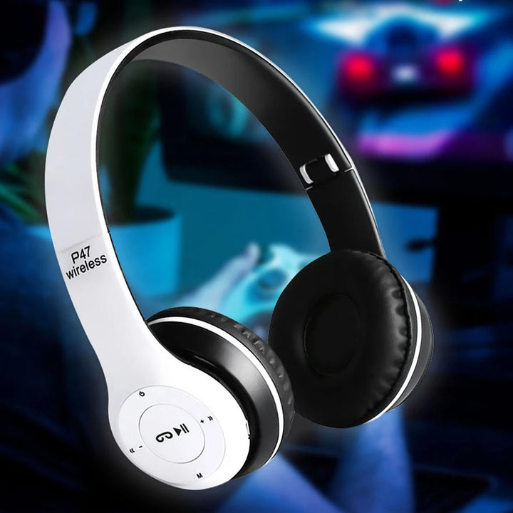 P47 Wireless Over Ear Headset Noise Cancelling Bluetooth-Compatible 5.0 Sports Game Headset Support Hands-Free for Smartphone - Vogue Vista UK