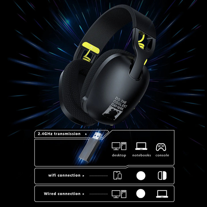 Wireless Gaming Headset 2.4GHz/BT 5.3/Wired Gaming Headphones with Noise Canceling Microphone for PS4 PC Laptop - Vogue Vista UK