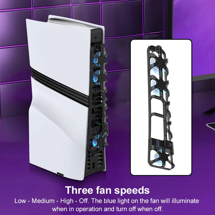 External Quiet Vertical Cooling Fan For PS5 Pro Radiator Efficient - Vogue Vista UK
