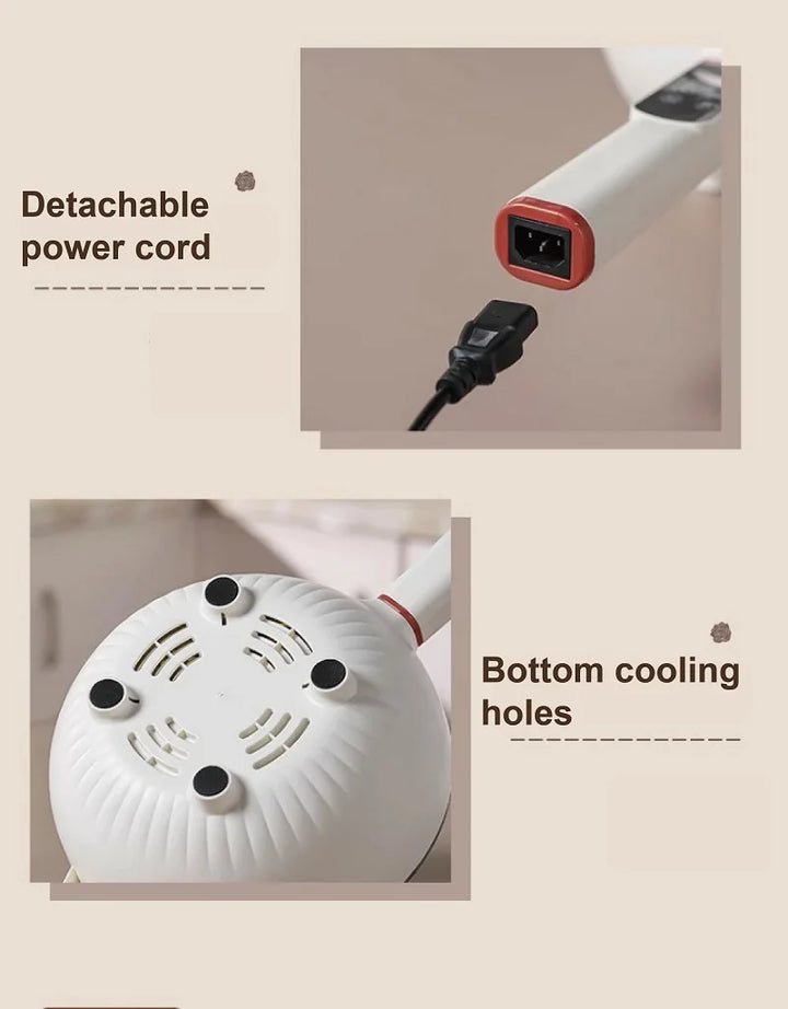 4.5L Multifunctional Electric Frying Pot Smart Electric Cooker Non-stick Frying Pot Large Capacity Electric Hot Pot 1350W - Vogue Vista UK