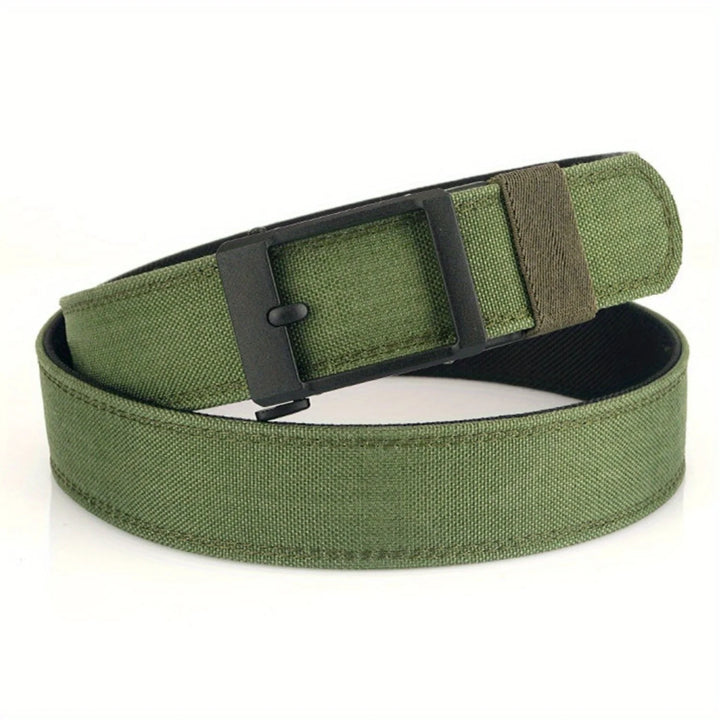 1pc Men's Double Thickened Outdoor Nylon Belt with Automatic Buckle - Multi-functional and Comfortable for Sports and Daily Wear - Vogue Vista UK