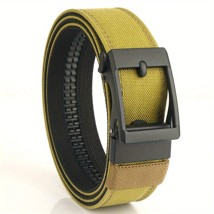 1pc Men's Double Thickened Outdoor Nylon Belt with Automatic Buckle - Multi-functional and Comfortable for Sports and Daily Wear - Vogue Vista UK