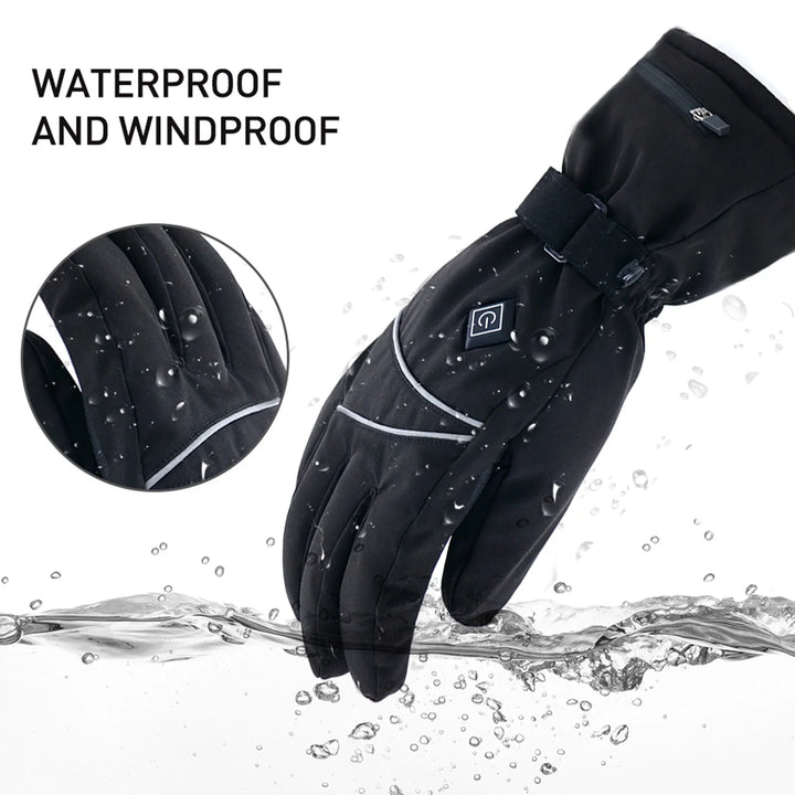 Heated Motorcycle Glove Winter Warm Snowmobile Skiing Gloves Waterproof Touch Screen Rechargeable Heating Thermal Moto Guantes - Vogue Vista UK